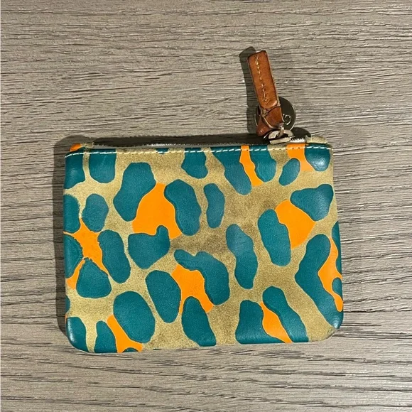 Clare V Multicolor Abstract Animal Print Zip Wallet - Picture 2 of 4